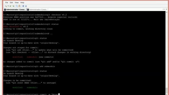 GIT Console 05 - Submodulos смотреть онлайн
