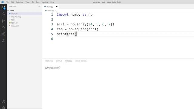 How to calculate the square value of each element in NumPy array Python | Python NumPy Square смотреть онлайн