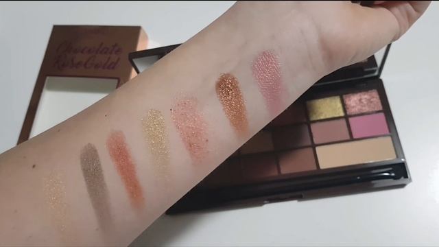I HEART MAKEUP- Chocolate Rose Gold Palette. SWATCHES - Huda Beauty dupe? смотреть онлайн