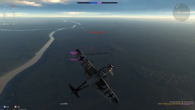 【War Thunder】Legendary Bf-109 vs B-17 fight【Short Cinematic】 смотреть онлайн