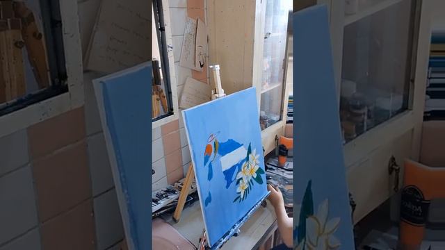 Byron Ricardo Madrigal Molina con una de sus primeras obras смотреть онлайн