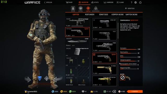 WARFACE(eu)2016 WAFFENSKINS ANUBIS COLT PITON PERMANENT смотреть онлайн