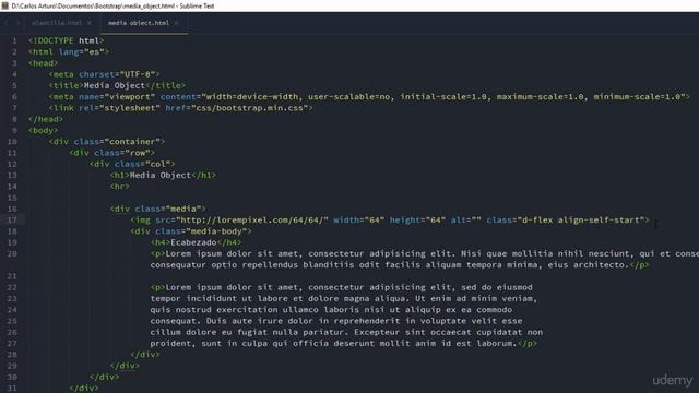 Curso BOOTSTRAP desde 0 021 Media Object смотреть онлайн