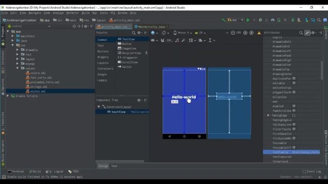 How to hide Status Bar and Navigation Bar | Android-Studio смотреть онлайн