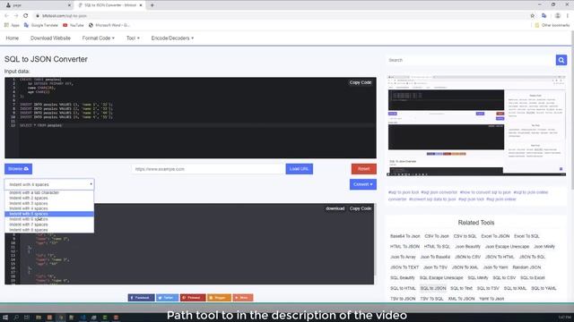SQL to JSON Converter смотреть онлайн