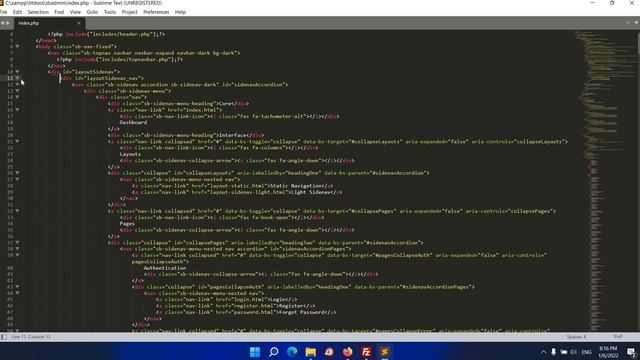 SB Admin HTML TO PHP Integration Part 3 смотреть онлайн