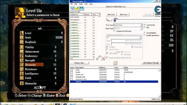lowering your stats with cheat engine in dark souls... смотреть онлайн