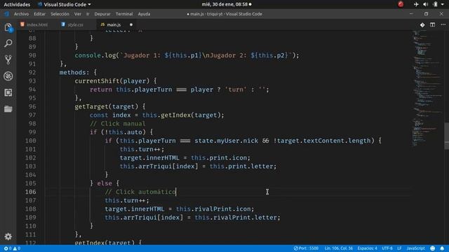 8 Vuejs - Socket.IO | Juego del triqui/gato: Vista Play, validación de turnos e impresión de ícono смотреть онлайн