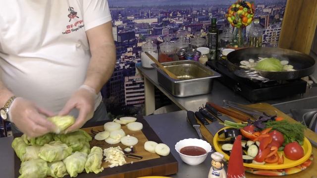 Толма из телячьих ребер в садж сковороде, диск бороне. Новое блюдо. смотреть онлайн