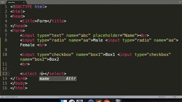 HTML Part-13 || Form Tag || DropDown Menu || Checkbox || Select Tag смотреть онлайн
