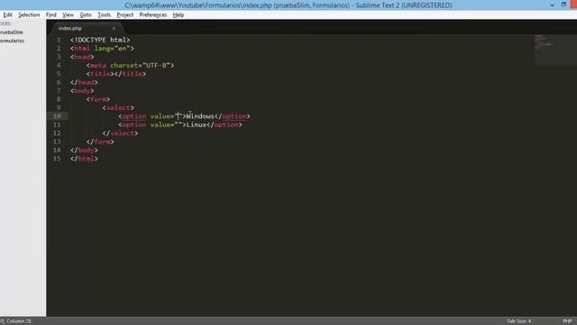 Formularios HTML | Etiqueta select смотреть онлайн
