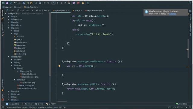 oop javascript laravel 5.4 ajax register - send request смотреть онлайн