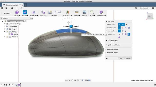How to Sculpt a Computer Mouse in Fusion 360 - Learn Autodesk Fusion 360 in 30 Days: Day #23 смотреть онлайн