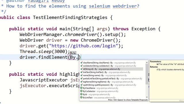P7 - Different Locators in Selenium WebDriver | Selenium | Java | смотреть онлайн