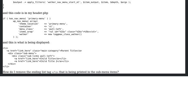 Wordpress: Custom Walker for Walker_Nav_Menu (2 Solutions!!) смотреть онлайн