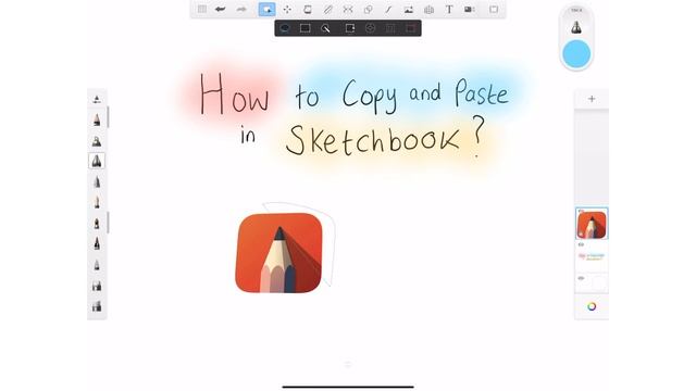 HOW TO COPY AND PASTE IN THE SKETCHBOOK APP ON IPAD! смотреть онлайн