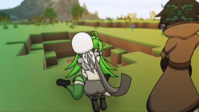 Skelly-Girl Hugs Creeper-Girl (Minecraft Anime) смотреть онлайн