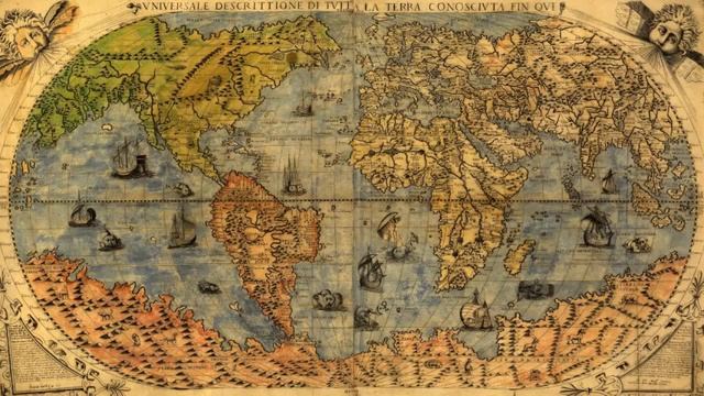 Карта мира 1565 год (что было до глобального потопа)