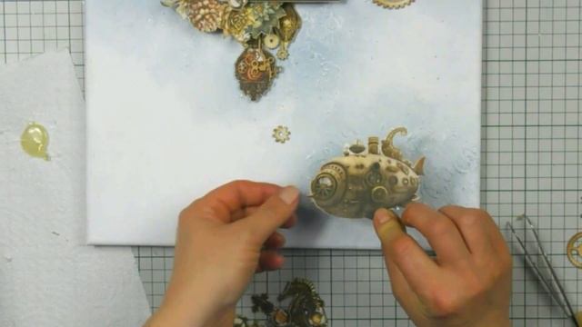 ? Холст в стиле Стимпанк ? Steampunk canvas tutorial смотреть онлайн