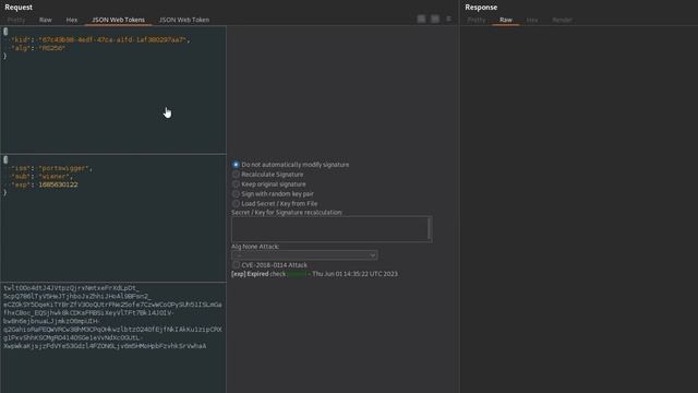 JWT Authentication Bypass Via Flawed Signature Verification