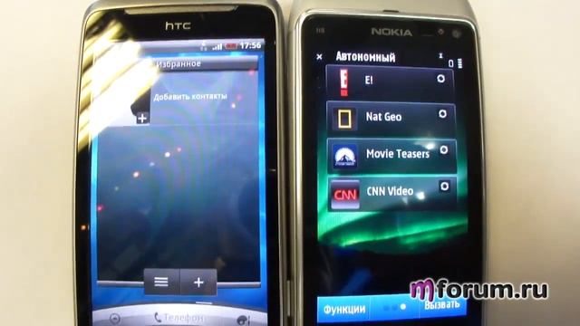 Дисплей HTC Z vs Nokia N8 Desire HD2 смотреть онлайн