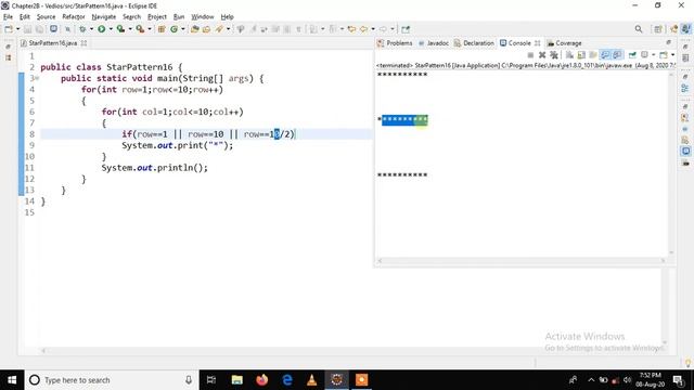 How To Print Alphabet E Pattern In Java смотреть онлайн