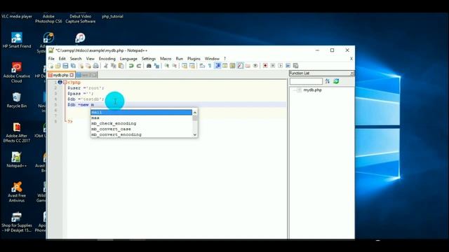 Connect to MySQL with PHP in XAMPP / Create a new database смотреть онлайн