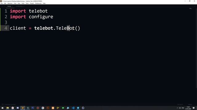 Telegram Bot PYTHON [ 1 ] | Настройка и небольшой чат-бот смотреть онлайн
