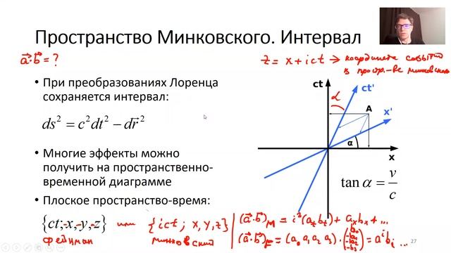Астрофизика и ОТО. 2021-ноя-30. Пространственно-временные диаграммы смотреть онлайн