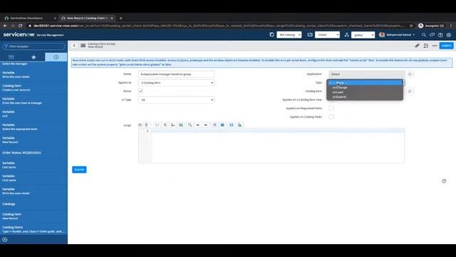 ServiceNow Service Catalog tips tricks | How To Create ServiceNow CATALOG ITEM Catalog client scrip смотреть онлайн