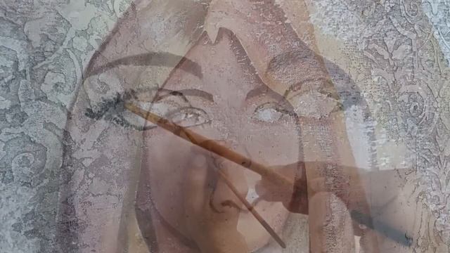 ПОРТРЕТ И ТРАФАРЕТ | БОЛЬШАЯ БЕЛАЯ КАРТИНА НА ЗАКАЗ