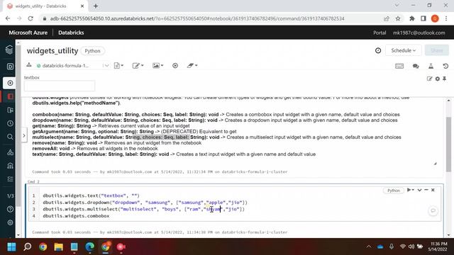 Azure Databricks Tutorial # 04:- Creating widgets in Azure Databricks смотреть онлайн