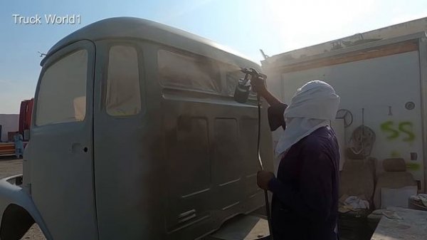 Old Mercedes Truck Cabin Repairing and Restoration Complete Video || Truck World 1 ||