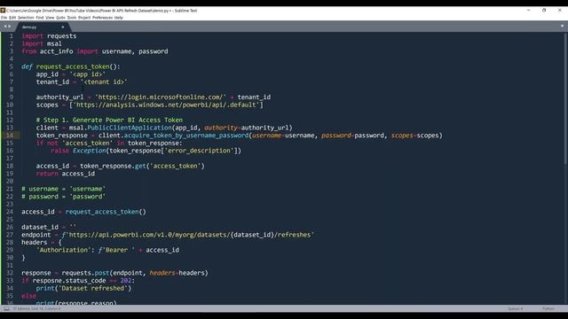 Automate Dataset Refresh With Power BI API Using Python смотреть онлайн