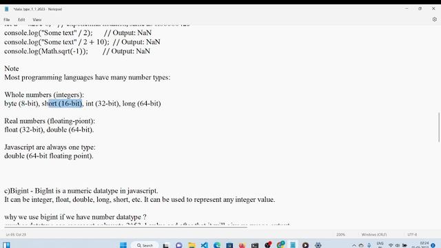 lect#3 JAVASCRIPT DataType | primitive vs non primitive data type | Types of primitive data type смотреть онлайн