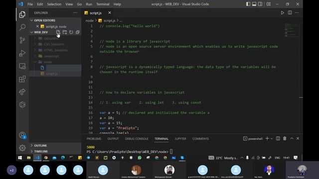 NODE || CLASS - 30 AUG || PRADIPTO SIR || WEB DEVELOPMENT смотреть онлайн
