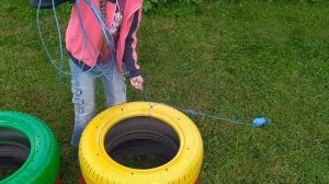 Пуфики из покрышек/Из ненужного в нужное