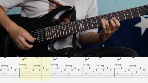 Сложные рифы на гитаре + TAB