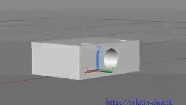 Образец простой 3D модели в AutoCAD смотреть онлайн