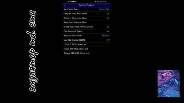 Настройка эмулятора Md emu на андроид