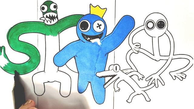 Roblox RAINBOW FRIENDS Coloring pages | How to color смотреть онлайн