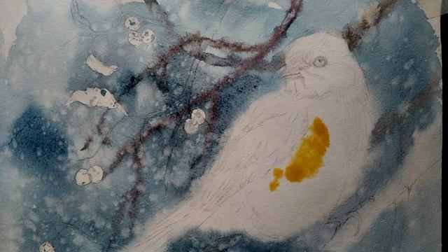 Рисование птицы акварелью | Speed Painting смотреть онлайн