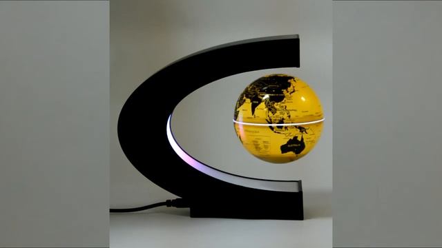 Светящийся левитирующий глобус (золотой) (D - 9см) смотреть онлайн