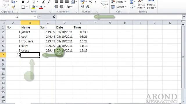 Using Excel 2010 - Enter Text into a Cell смотреть онлайн