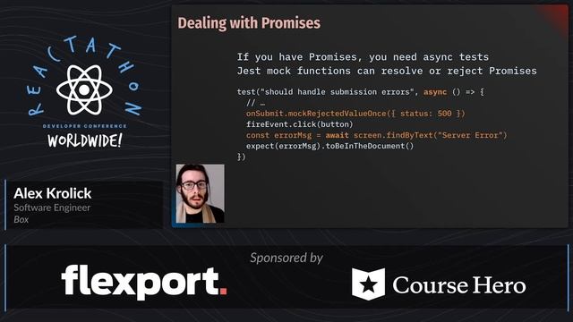 Alex Krolick: Testing Async Components смотреть онлайн