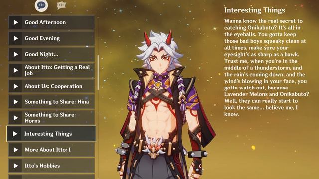 [Genshin Impact] Arataki Itto  (CV:Max Mittelman) English Voice List [Genshin][原神]