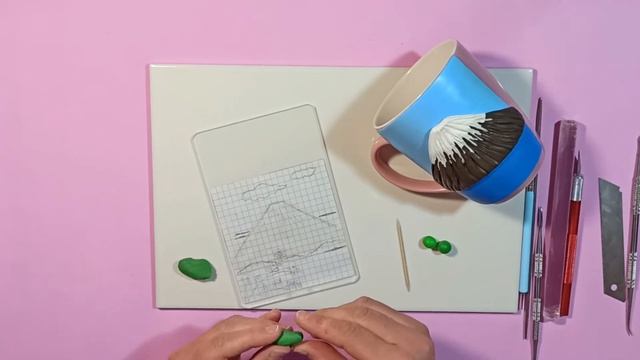 ? Полимерная глина / Декор кружки из полимерной глины / Гора Фудзияма из полимерной глины смотреть онлайн