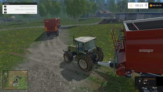 Farming Simulator 2015. Мод прицеп Krampe SB3060K. (Ссылка в описании) смотреть онлайн