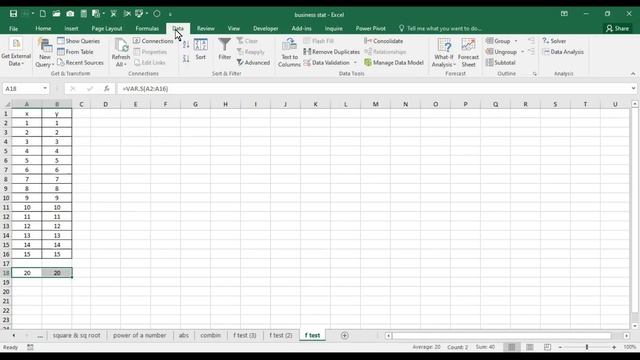 HOW TO PERFROM F-TEST IN EXCEL смотреть онлайн