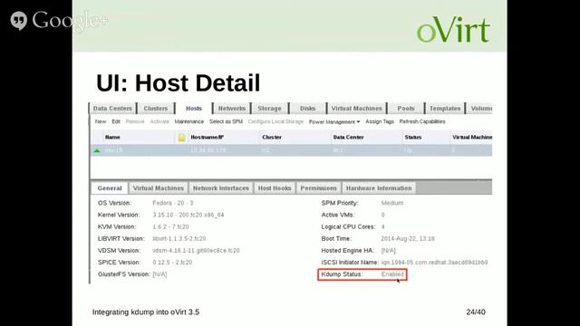 Integrating kdump into oVirt 3.5 смотреть онлайн